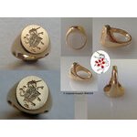 2013 Signet ring for lady in yellow gold 18, oval head size (...)