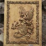 2012 Coat of arms hand chiselled on a sheet of massive brass (...)