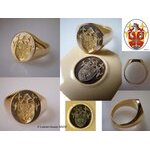 2011 Signet ring for man of 18.50 g of yellow gold 18 carats (...)