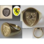 2019 Signet ring for a man in yellow massive gold 18 carats (...)