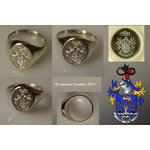2014 Signet ring for man of 12 g of massive silver, oval (...)