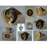 2011 Signet ring for man of 14 g of yellow gold 18 carats (...)