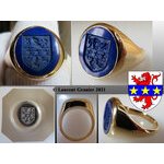 2021 Signet ring for a man in yellow massive gold 18ct of (...)