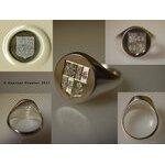 2013 Signet ring man of 14 g solid silver 925 1000/th, oval (...)