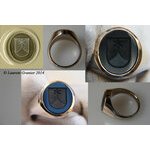2014 Signet ring for man of 12 g of yellow gold 18 ct, oval (...)