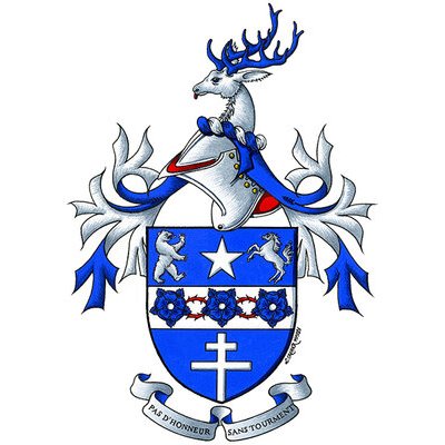 2025 - Création des armes de la famille Portugais (France). 

Gouache, encre et aquarelle sur papier chiffon à la forme « Arches », 300g/m2, grain fin.

Format papier : 23 x 31 cm