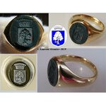 2018 Signet ring for a man in yellow massive gold 18 carats (...)