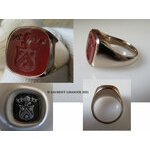 2021 Signet ring for a man in white massive gold 18 carats (...)