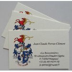 2018 Calling card with a colour print on paper laid Crown (...)