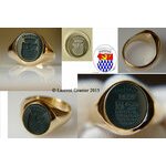 2015 Signet ring for man of 13.4 g of yellow gold 18 ct, (...)