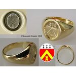 2018 Signet ring for a lady in yellow massive gold 18 carats (...)