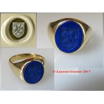 2017 Signet ring for a man in yellow massive gold 18 carats (...)