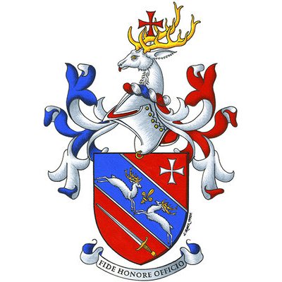 2025 - Création des armes de la famille Hirsch (Alsace,France). 

Gouache, encre et aquarelle sur papier chiffon à la forme « Arches », 300g/m2, grain fin.

Format papier : 26 x 36 cm