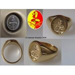2018 Signet ring for a lady in yellow massive gold 18 carats (...)