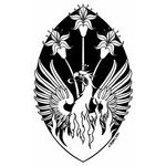 2015 Black & white badge of the French heraldist Anne (...)