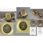 2014 Signet ring for man of 15 g of yellow gold 18 ct, oval (...)