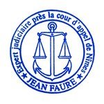 Rubber stamp created for judicial expert (France). Digital composition, hand made line drawing. Final (...)
