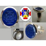 2022 Signet ring for a man in yellow massive silver with an (...)