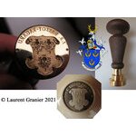 2021 Cachet avec matrice en laiton massif gravée à la main (…)