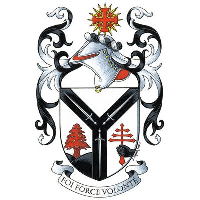 2025 - Realization of the Coat of Arms of the family Younane (Lebanon).

_ Mixed technique gouache and watercolour on paper made from rags 'Arches', cold pressed 300g/m2.

Paper size: 23 x 31 cm