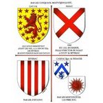 2009 Alliances of the French noble families Caylus, Panat, Severac, Caissac. Mixed technic gouache and watercolour on paper made from (…)