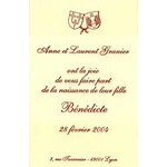 2004 Faire-part de naissance 12,8 x 8,2 cm. Impression (…)