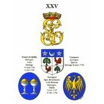 2011 Alliances of the French noble families de la Garcie, Daniel du Hélin et (…) Mixed technic gouache and watercolour on paper made from (…)