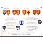 2003 The sixteen degrees of noble lineage of Jean Antoine de Garrigues de La (…) Mixed technic gouache and watercolour on paper made from (…)