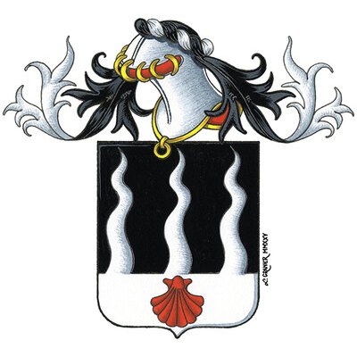 2025 - Création des armes de la famille Nida Halberg (Allemagne & France). 

Gouache, encre et aquarelle sur papier chiffon à la forme « Arches », 300g/m2, grain fin.

Format papier : 23 x 31 cm