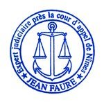 Création d'un tampon pour un expert judiciaire (France). Composition numérique au trait dessinée à la main. (…)